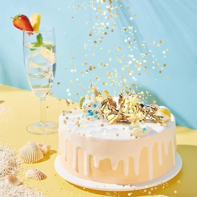 2 Bottled Decorative Gold Leaf, 24K Edible