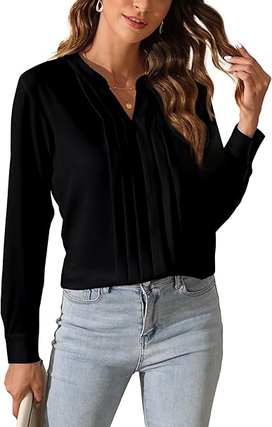 SPRING SEAON Womens Blouse Button Down Long Sleeve