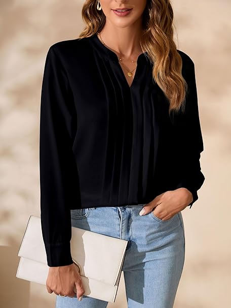 SPRING SEAON Womens Blouse Button Down Long Sleeve