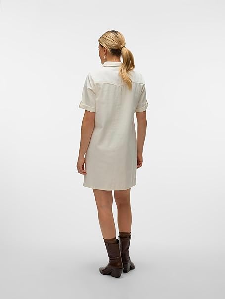 Women's Ss Short Denim Dress Mix